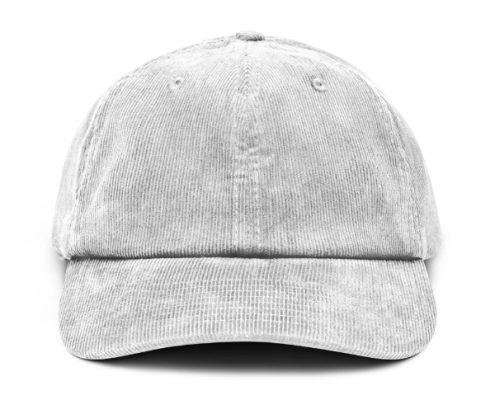 Grey Corduroy Hat